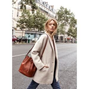 Sezane "Bow" Wool Jacket Coat Size 36